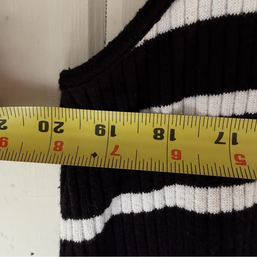 NWOT Black and White Striped Sleeveless Dress, Size XXL - Picture 3 of 4
